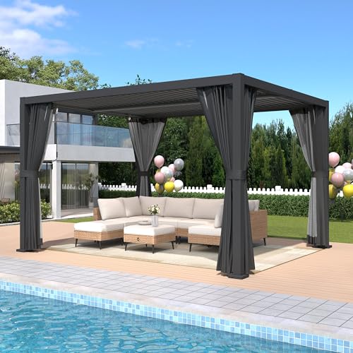 LVUYOYO Louvered Pergola 10' x 12'